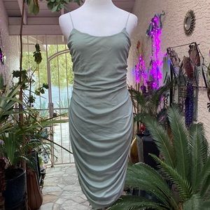 💚💚RUCHED MINT GREEN MIDI  DRESS💚💚